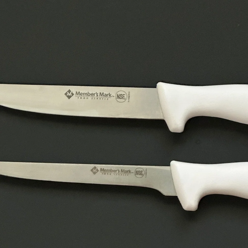 Members Mark Food Service Knife Set 2pc NSF White Handle K1900/004 K1900/006 6in